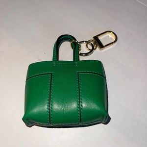 Tory Burch mini purse key fob green
